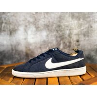 (Size 40.5) Giày Thể Thao Chính Hãng 2hand NIKE COURT ROYALE SUEDE TRAINERS IN BLUE `