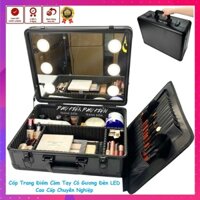 [Size 44CM] Cốp Vali Trang Điểm Có Gương Đèn LED Cảm Ứng - Cốp Đựng Mỹ Phẩm Cá Nhân Tích Hợp Gương Đèn LED Cao Cấp- D730