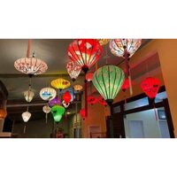 SIZE 45 CM, ĐÈN LỒNG HỘI AN TRANG TRÍ NGOÀI TRỜI