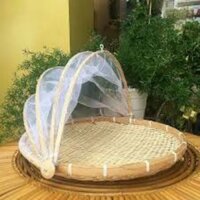 (Size 45cm) Mẹt tre lồng bàn để món  ăn chán ruồi