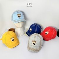 (Size 54 cm) Nón Kết trẻ em màu Thêu Gấu Nice cho bé từ 5 - 9 tuổi cao cấp Duy Ngọc - chất liệu Cotton , cá tính (6583)