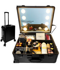 [SIZE 54CM] Cốp - Vali Kéo Make Up Có Gương Đèn LED Cảm Ứng