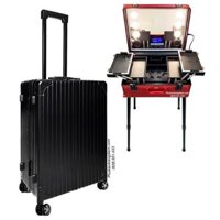 [SIZE 61CM] Cốp Vali Full Nhôm Đựng Đồ Trang Điểm Có Gương Đèn LED + Loa Bluetooth - CN61B