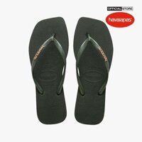 [Size Brazil] HAVAIANAS - Dép kẹp nữ Slim Square Logo Metallic 4148257-4896