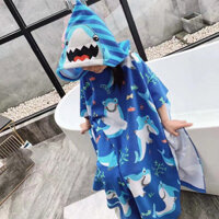 (SIZE ĐẠI) KHĂN TẮM/ KHĂN CHOÀNG CÓ MŨ TRÙM CHO BÉ ĐI BƠI, ĐI BIỂN (KÈM TÚI)