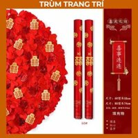 (Size Đại) Set 4 Cây Pháo Giấy Kim Tuyến, Pháo Hỷ Kết Hôn May Mắn Chuyên Dùng Cho Đám Cưới, Tân Hôn