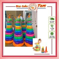 [Size Đại ]Xếp vòng sato đồ chơi xếp vòng nhựa 15 chi tiêt nhiều màu cho bé hàng việt nam, nhựa an toàn cho trẻ sơ sínĐ