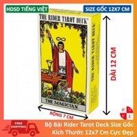 [Size Gốc] Bài Tarot Rider Deck 78 Lá Bài Size Gốc 7x12 Cm Giấy Cán Màng Dày Dặn  Tặng Đá Thanh Tẩy
