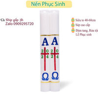 [Size Khổng lồ] Nến Phục sinh- Nến thờ - Đèn cầy Đám tang Lễ lá Nến công giáo Chúa Kito- Sáp cao cấp Nến thơm không mùi