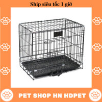 (Size L) Chuồng Sơn Tĩnh Điện Cho Chó Mèo Gấp Gọn tặng Khay Vệ Sinh