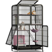 [Size Lớn-12 Phân Loại] Chuồng Mèo Nan Ống Bigsize Có Thể Nuôi Nhiều Mèo Chung Chuồng, Lồng Mèo Sắt Sơn Tĩnh Điện
