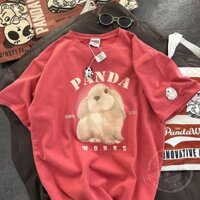 Size Lớn Áo Thun Ngắn Tay Size Lớn Quần Áo Nữ Béo MM 90kg Mỹ Top Hàn Cotton Nguyên Chất Mùa Hè Phong Cách Mới Phiên Bản Hàn Hoạt Hình Thêu Sọc Áo Thun Ngắn Tay Rời Nửa