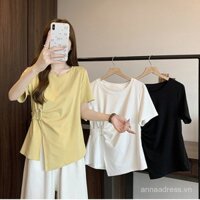 Size Lớn Áo Thun Nữ tôn dáng 100% cotton