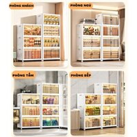 [Size Lớn] Tủ Nhựa Gấp Gọn Thông Minh, Tủ Nhựa Đựng Đồ Siêu Lớn 2 Cánh Mở, 20 Kích Thước, Bánh Xe 360