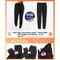 (Size M 44) Quần jogger đen 2 lưng thun cao, form vừa thoải mái, H.h-waist Skinny Jogger - , Victoria's Secret