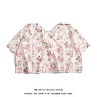 Size M-4XL. Mùa hè cổ điển dáng rộng hoa Hàn Quốc thời trang Thái Lan áo sơ mi nam ngắn tay đi biển Hawaii