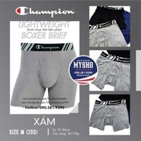 [Size M - Hàng ] Quần lót Chamion Nam (20) Màu Xám - Lightwieght  - Loại quần Boxer Brief
