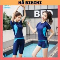 [SIZE M,L,XL] Đồ bơi nữ dáng lững kín đáo đi biển đi bơi học bơi duyên dáng,phong cách Hàn Quốc cho Nữ HÀ BiKiNi HT021