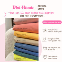 [Size nệm 1m2*2m*10cm] Ga chống thấm cotton Nhà Minnie cho bé - Mềm Mịn Mát - Nằm trực tiếp - Bảo hành 6 tháng