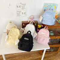 [SIZE NHỎ] Balo vải trơn màu Aiyayou, phụ kiện phong cách basic - đơn giản, có sẵn Đà Nẵng.