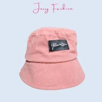 Size Nhỏ Mũ Bucket Promise You Nón Tai Bèo Nam Nữ Vành Cụp Jussy Fashion Chất Vải Nhung Mịn Nhiều Màu Form Unisex - Hồng
