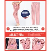 (Size S 46) Quần nhung hồng siêu mịn, có túi, dây rút - Velour Blush - Hàng nhập Pink, Victoria's Secret USA