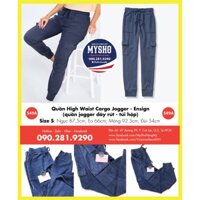 (Size S 49) Quần Jogger xanh dương, có túi, dây rút - Ens.n Blue - Hàng nhập Pink, Victoria's Secret USA