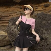 Size (S,M, L,Xl, XXI) đồ bơi kín đáo che khuyết điểm, dây kéo quần váy
