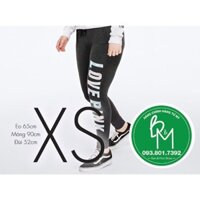 (Size SX) Quần thể thao, quần legging màu đen họa tiết in chữ Love Pink - Hàng nhập từ Victoria secret USA