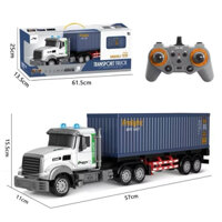 [SIZE TO 60CM] Xe container cỡ lớn điều khiển RC 2.4G đầu kéo có thể tháo rời thùng, vận chuyển hàng hóa Anhdochoi