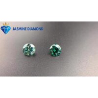Size từ 4-7.5 ly Kim cương nhân tạo Mỹ Moissanite giác cắt tròn màu xanh lá - GRA,4.0 ly