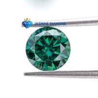 Size từ 4-7.5 ly Kim cương nhân tạo Mỹ Moissanite Green - GRA,4.0 ly