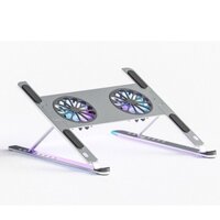 SiZiBox | P11F, N3 Giá Đỡ Laptop Nhôm Cao Cấp, 8 Mức Độ Điều Chỉnh Độ Cao, 2 Quạt Tản Nhiệt LED RGB