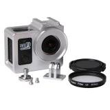 SJ4000 SJ6000 SJ7000 SJ4000+ WIFI SJ4000 WIFI Protective Case with Lens Cover and UV Glass (Sliver)