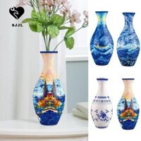 Sjjl 3D Bình Xếp Hình, Chai Lắp Ráp Sắp Xếp Hoa Bình Hoa Ghép Hình, Khối Xây Dựng Sáng Tạo Đồ Chơi DIY Trang Trí Nhà Câu Đố Nhựa Cong Cho Trẻ Em