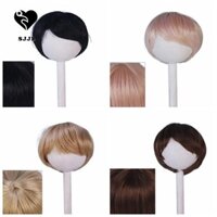 Sjjl Búp Bê Tóc Giả, Sợi Nhiệt Độ Cao Nhiều Màu 1 / 6 Búp Bê Tóc Giả, Đồ Chơi Trẻ Em Trang Phục Đen Xám Xanh Búp Bê Tóc Ngắn Tóc Giả Đồ Chơi DIY