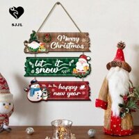 Sjjl Đồ Trang Trí Giáng Sinh, Người Tuyết Ông Già Noel Treo Tường Mặt Dây Chuyền, Sáng Tạo Treo Tường Chúc Mừng Ngày Lễ Ký Chúc Mừng Giáng Sinh Thẻ Cửa Gỗ Trang Trí Nhà Cửa