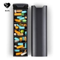 Sjjl Hộp đựng thuốc hàng tuần 7 ngày, Hộp đựng thuốc Tuần đánh dấu Hộp đựng Vitamin, Hộp đựng thuốc hàng ngày kín 7 lưới di động bền bỉ Dầu cá & chất bổ sung