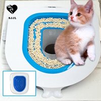 SJJL Miếng Lót Bồn Cầu Bằng Nhựa Bền Tháo Rời Được Thông Dụng Cho Mèo Cưng 2023