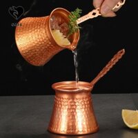 Sjjl Thổ Nhĩ Kỳ Đồng Cà Phê, Đồng Cổ Bền Đẹp Tìm Kiếm Máy Pha Cà Phê, Tay Cầm Kim Loại Handmade Chuyên Nghiệp Ấm Sữa Dày Hộp Đựng Bếp Top