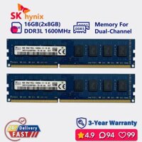 Sk HYNIX 16gb 8gb 1600mhz ddr3l Bộ nhớ máy tính để bàn kênh kép udimm pc3l 12800 1.35v RAM