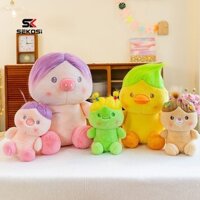 Sk Sáng Tạo Sang Trọng Đồ Chơi Dễ Thương Gấu Heo Búp Bê Sang Trọng Vịt Con Búp Bê Tóc Có Thể Bện