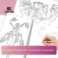 Sk Titan League Toilet Man Sketchbook Trẻ Em Hoạt Hình Tranh Tô Màu Sách Hoạt Hình Skibidi Miếng Dán Nhân Vật Sao chép Sách