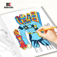 Sk Toilet Man VS Màn Hình Sketchbook Trẻ Em Sách Vẽ Skibidi Miếng Dán Tô Màu Sách Cải Thiện Bé Trai Tập Trung