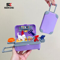 Sk Trẻ Em Nhà Chơi Thú Cưng Dễ Thương Chó Con Vali Trang Phục Bộ Đồ Chơi Bé Trai Bé Gái Đồ Chơi Thú Cưng Nuôi Quà Tặng Sinh Nhật
