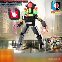 Skibidi Toilet Cậu Bé Xếp Hình Lắp Ráp Đèn Giao Thông Sáng Titan Người Tương Thích Với Nhà Vệ Sinh Lego Người Giám Sát N
