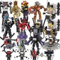 Skibidi Toilet Titan Building block Bộ Đồ Chơi Xếp Hình toilet Trượt Tuyết Giáo Dục Cho Bé