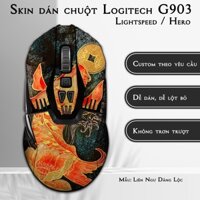 Skin dán chuột Logitech G903 mẫu Liên Ngư Dâng Lộc | Miếng dán Film 3M chống trơn trượt