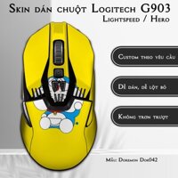 Skin dán chuột Logitech G903 mẫu Doremon Dor042 | Miếng dán Film 3M chống trơn trượt