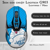 Skin dán chuột Logitech G903 mẫu Doremon Dor031 | Miếng dán Film 3M chống trơn trượt